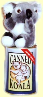 canned koala bear toy