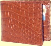 Crocodile wallet in tan matt