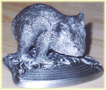 The wombat pewter figurine