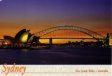 Sydney Opera House and Harbour Bridge - the symbol of Sydney postcard