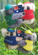 Clip-on koalas in hats & vests