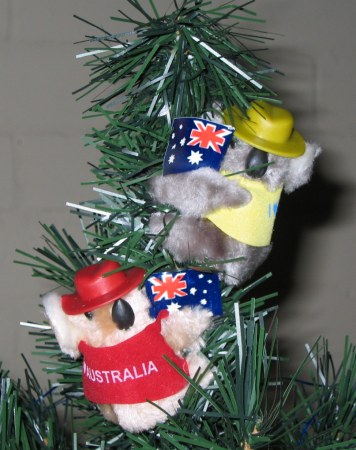 Christmas clip on koala toys