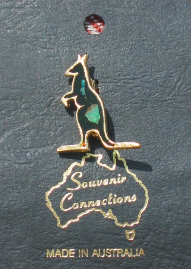 Kangaroo opal chip brooch