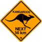Kangaroo road signs