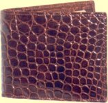 Crocodile wallet in oxblood glazed