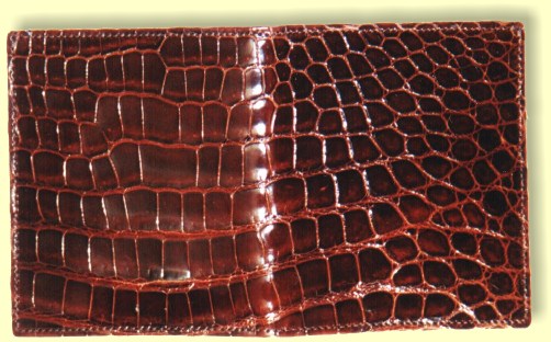 top of the range crocodile leather wallet for men in oxblood glazed