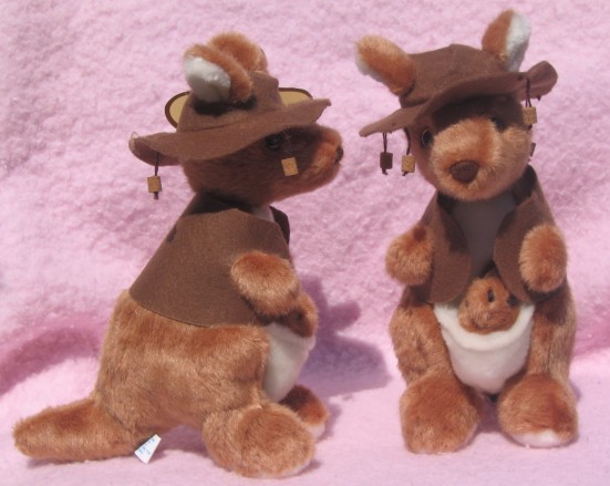 Kangaroo soft toys with Waltzing Matilda musical feature